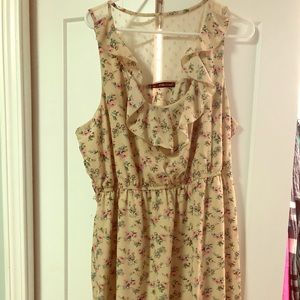 Tan floral dress